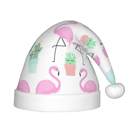 IRSHI Tropischer Flamingo, niedlicher Kaktus, Weihnachtsmannmütze, Uni, Weihnachtsdruck für Kinder, perfekte Weihnachtsfeiertage für die Weihnachtszeit IRSHI Tropischer Flamingo, niedlicher Kaktus, Weihnachtsmannmütze, Uni, Weihnachtsdruck für Kinder, perfekte Weihnachtsfeiertage für die Weihnachtszeit von IRSHI