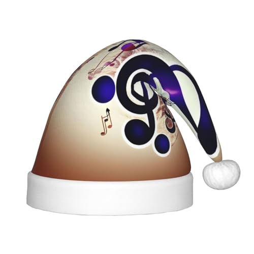 IRSHI Weihnachtsmütze für Kinder, Motiv: Musiknoten, uni, Weihnachtsdruck, für Kinder – perfekte Weihnachtsfeiertage für die Weihnachtszeit IRSHI Weihnachtsmütze für Kinder, Motiv: Musiknoten, uni, Weihnachtsdruck, für Kinder – perfekte Weihnachtsfeiertage für die Weihnachtszeit von IRSHI