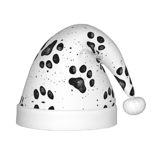IRSHI Weihnachtsmütze mit Hundepfotenmuster, lustige und festliche Partykleidung für Weihnachten, Neujahr und festliche Feiertagsfeiern IRSHI Weihnachtsmütze mit Hundepfotenmuster, lustige und festliche Partykleidung für Weihnachten, Neujahr und festliche Feiertagsfeiern von IRSHI