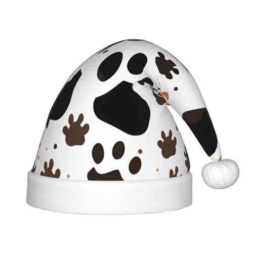 IRSHI Weihnachtsmütze mit Tierpfotenabdrücken für Kinder, lustige und bequeme Weihnachtsmütze für Kinderpartys, Aufführungen und Feiern von IRSHI
