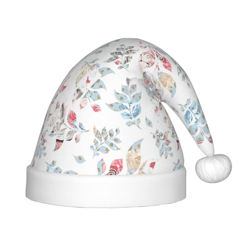 IRSHI Weihnachtsmütze mit Wildblumen-Motiv, Uni, Weihnachtsdruck für Kinder, perfekte Weihnachtsfeiertage für die Weihnachtszeit IRSHI Weihnachtsmütze mit Wildblumen-Motiv, Uni, Weihnachtsdruck für Kinder, perfekte Weihnachtsfeiertage für die Weihnachtszeit von IRSHI