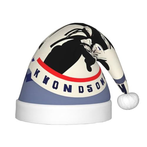 Taekwondo Design Festliche Kinder Nikolausmütze - Eine bequeme, bedruckte Weihnachtsmütze ideal für Neujahr und festliche Feiertagsfeiern von IRSHI