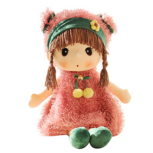 ISAKEN 45CM Niedliche Weiche Stoffpuppe Plüschpuppe Gefüllte Puppen Plüschtier Püppchen Mädchen Cartoon Rag Dolls Plüsch Stofftier Spielzeug Babypuppe Geburtstagegeschenk für Baby Kinder Mädchen von ISAKEN