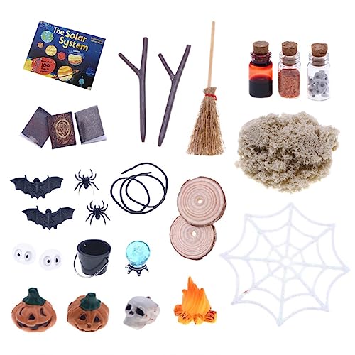ISAKEN 1:12 Puppenhaus Miniatur Halloween Mikrolandschaft, Süße Mini Kürbis Skelett Fledermäuse Fackel Mini Besen Puppenhaus Horror Ornament Spielzeug Puppenstuben Zubehör ISAKEN 1:12 Puppenhaus Miniatur Halloween Mikrolandschaft, Süße Mini Kürbis Skelett Fledermäuse Fackel Mini Besen Puppenhaus Horror Ornament Spielzeug Puppenstuben Zubehör von ISAKEN