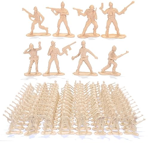 ISAKEN Armee Soldaten Figuren Set, 100 Stück Spielsoldaten aus Kunststoff Spielfiguren Set Armee Soldaten Figuren Mini Militär Modell Spielesets Soldatenfiguren Spielzeug Militärspielset für Kinder von ISAKEN