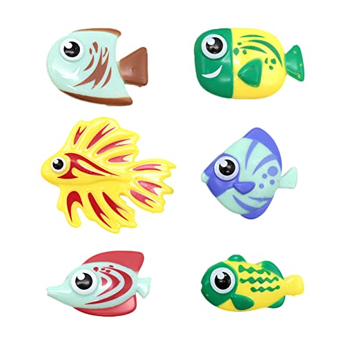 ISAKEN Badewannenspielzeug Mini Fisch Spielzeug Simulation Tropische Fische Modell Ozean Badespielzeug Wasserspielzeug für Baby Kinder, Schwimm-Fisch für Badewanne und Schwimmbad von ISAKEN