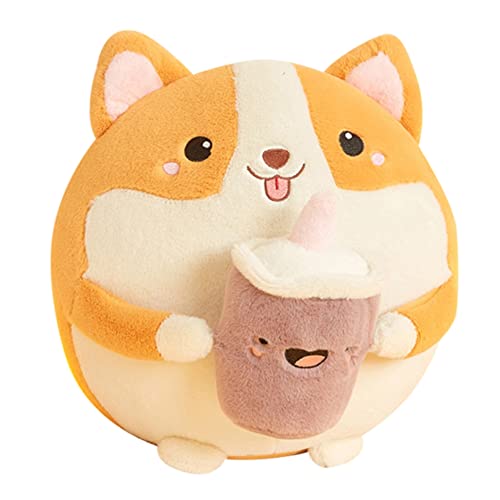 ISAKEN Boba Kuscheltier Hund Plüsch Spielzeug, Boba Kuscheltier Plüschpuppen Bubble Tea Umarmungs Kissen, Plüschtiere Puppen für Kinder Geschenke Weihnachtsschmuck ISAKEN Boba Kuscheltier Hund Plüsch Spielzeug, Boba Kuscheltier Plüschpuppen Bubble Tea Umarmungs Kissen, Plüschtiere Puppen für Kinder Geschenke Weihnachtsschmuck von ISAKEN