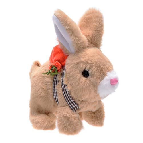 ISAKEN Elektrische Kaninchen Plüschtier, Hase Stofftiere Plüschtiere kuschelig weicher Kaninchen Plüsch umarmendes Kissen Puppe Geschenke für Geburtstag Valentinstag von ISAKEN