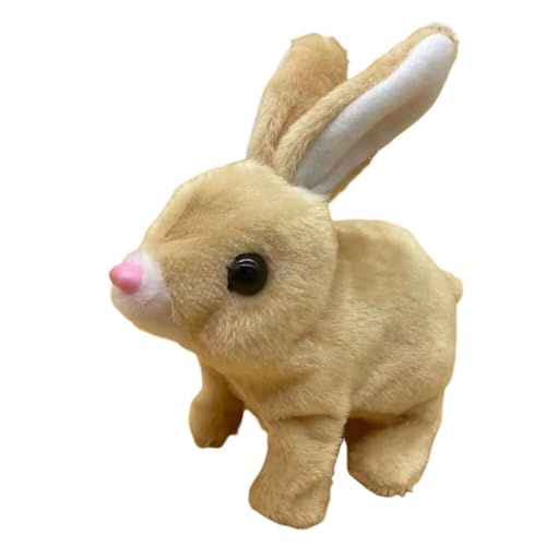 ISAKEN Elektronisches Interaktives Spielzeug Kaninchen Kuscheltiere Plüsch Hase Haustier Plüschhasenspielzeug mit Ton Kann Laufen Wackelnde Ohren Zuckender Mund und Nase, Geschenk für Kinder ISAKEN Elektronisches Interaktives Spielzeug Kaninchen Kuscheltiere Plüsch Hase Haustier Plüschhasenspielzeug mit Ton Kann Laufen Wackelnde Ohren Zuckender Mund und Nase, Geschenk für Kinder von ISAKEN