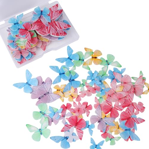 ISAKEN Essbares Oblatenpapier Kuchendekoration, 72 Stück Schmetterlinge Kuchen Deckel Schmetterling Waffelpapier Tortenaufleger für Geburtstags Hochzeits Nachmittagstee Kuchendekorationen ISAKEN Essbares Oblatenpapier Kuchendekoration, 72 Stück Schmetterlinge Kuchen Deckel Schmetterling Waffelpapier Tortenaufleger für Geburtstags Hochzeits Nachmittagstee Kuchendekorationen von ISAKEN