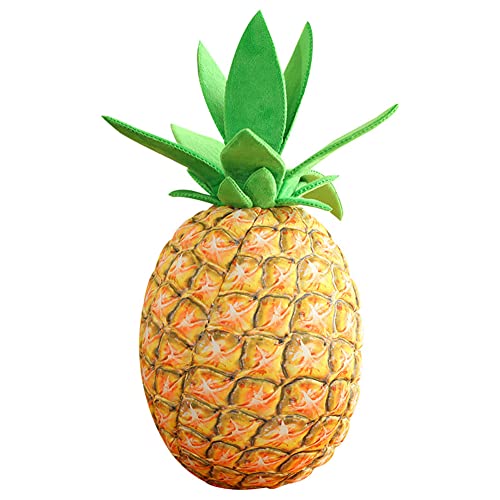 ISAKEN Gefüllter Ananas Plüsch Kissen, Süß Obst Kuscheliges Plüschtier Spielzeug Ananas Kuscheltier Weiches Schlafkissen Körperkissen Geburtstag Jungen Mädchen von ISAKEN