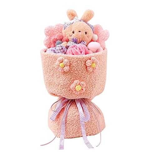 ISAKEN Kawaii Blumenstrauß Plüschstrauß Cartoon Kawaii Hase Plüsch Puppe Spielzeug Valentinstag Geburtstag Freundin Geschenke Spielzeug Abschluss Saison Geschenke für Kinder Erwachsene von ISAKEN