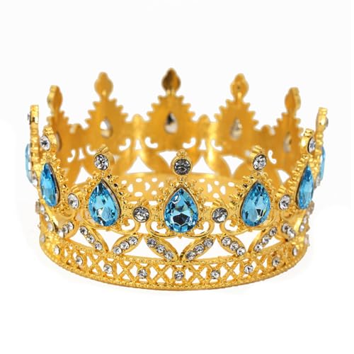 ISAKEN Krone Tortenaufsatz, Mini Krone Dekoration mit Strass, Crown Cake Topper, Krone Geburtstag Kuchen Crown Kuchen Topper Krone Kuchen Topper Dekoration für Jungen Mädchen von ISAKEN