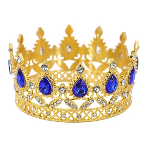 ISAKEN Krone Tortenaufsatz, Mini Krone Dekoration mit Strass, Crown Cake Topper, Krone Geburtstag Kuchen Crown Kuchen Topper Krone Kuchen Topper Dekoration für Jungen Mädchen von ISAKEN