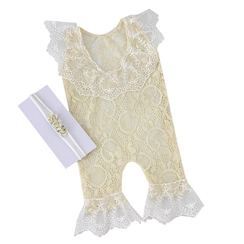 ISAKEN Neugeborenen Fotografie Requisiten Baby Fotoshooting Kostüme Mädchen Spitze Strampler Kleidung Foto Kostüm Prop Outfit mit Stirnband Fotoshooting Kleidung für Baby Mädchen 0-6 Monate ISAKEN Neugeborenen Fotografie Requisiten Baby Fotoshooting Kostüme Mädchen Spitze Strampler Kleidung Foto Kostüm Prop Outfit mit Stirnband Fotoshooting Kleidung für Baby Mädchen 0-6 Monate von ISAKEN