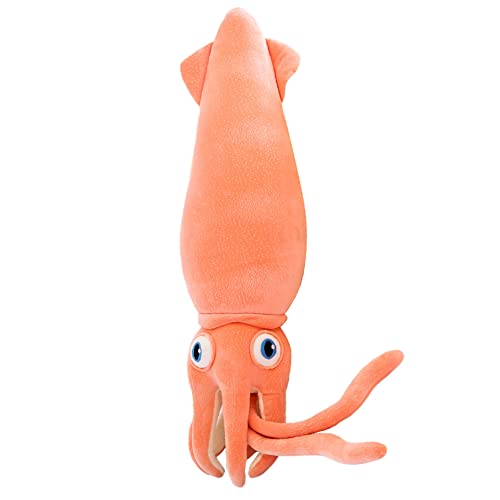 ISAKEN Octopus Plüschtier Niedliches Tintenfisch Kuscheltier Puppe Spielzeug, 110CM Große Geformt Cuddly Stofftier Baby Schlafen Beschwichtigen Sie Puppe Kuscheltierkissen für Kinder Jungen Mädchen von ISAKEN