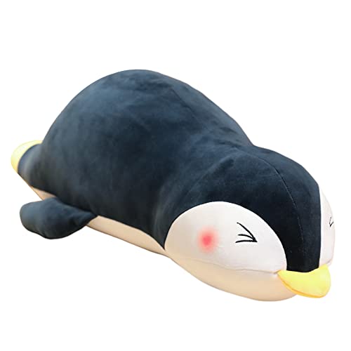 ISAKEN Pinguin Stofftier Plüschtier Weich Pinguin Kuscheltier Penguin Stuffed Animal Plüschtierpuppe Pinguin Kuscheltier Tier Kissen Schmusetier Geschenk für Kinder Mädchen Jungen Babys, 60CM von ISAKEN