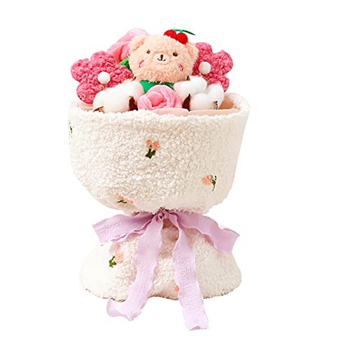 ISAKEN Plüsch Puppen Strauß Kawaii Plüsch Blumenstrauß Cartoon Bär Stofftier Kaninchen Plüschpuppe Plüschblume Kreative Nette Anime Blume Abschluss Freundin Freund von ISAKEN