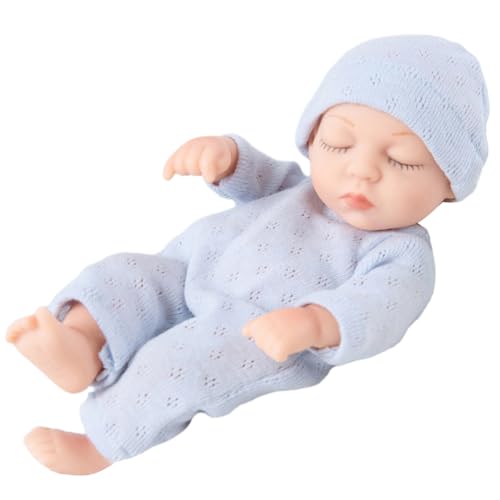 ISAKEN Reborn Babypuppe Jungen Mädchen Weiche Lebensecht Silikonpuppe Mini Realistische Neugeborene Babypuppen Silicone Doll Weichkörper Realistisch Neugeborene Baby Dolls That Echt Aussehen von ISAKEN