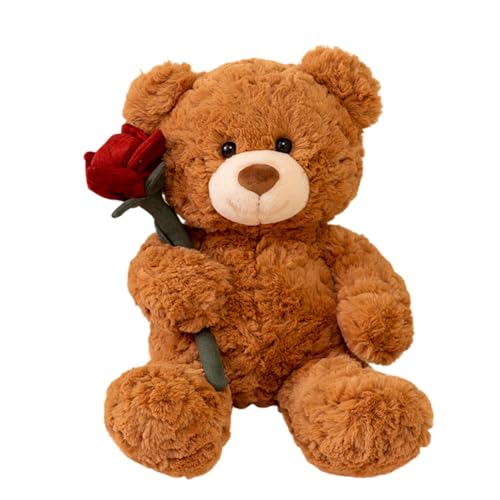 ISAKEN Rose Bär Plüschpuppe, Simulation Rose Bär Plüschtier Abnehmbare Rose Sitzender Bär Spielzeug Plüsch Spielzeug für Geburtstag Party Weihnachten Urlaub Dekoration ISAKEN Rose Bär Plüschpuppe, Simulation Rose Bär Plüschtier Abnehmbare Rose Sitzender Bär Spielzeug Plüsch Spielzeug für Geburtstag Party Weihnachten Urlaub Dekoration von ISAKEN