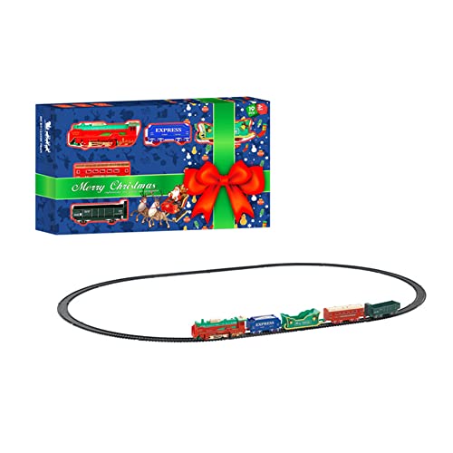 ISAKEN Weihnachtszug Set Spielzeugeisenbahn mit Licht, Mini Weihnachtszug für Weihnachtsdekorationen Party Deko Kindergarten Dekoration Ornament Elektrisches Zug für Kinder Mädchen Junge ISAKEN Weihnachtszug Set Spielzeugeisenbahn mit Licht, Mini Weihnachtszug für Weihnachtsdekorationen Party Deko Kindergarten Dekoration Ornament Elektrisches Zug für Kinder Mädchen Junge von ISAKEN