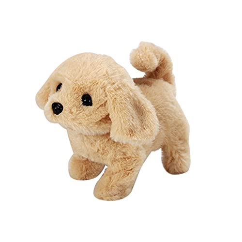 Kuscheltier Hund Spielzeug Hunde Elektronisch,Simulation Plüschhund Elektronisches Hund Plüschtier Spielzeug Hund der Läuft und Bellt Interaktives Hundespielzeug Geschenk für Kinder Junge Mädchen von ISAKEN