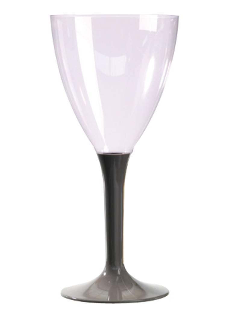 10 Weingläser transparent mit taupefarbenem Fuß 160 ml 10 Weingläser transparent mit taupefarbenem Fuß 160 ml von ISAP FRANCE