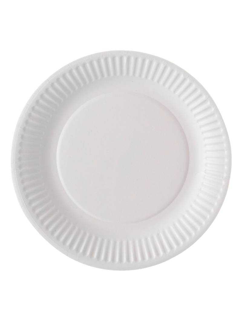 100 Pappteller Weiß Klein 18 cm von ISAP FRANCE