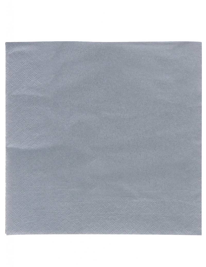 Graue Servietten 50 Stk. 38 x 38 cm von ISAP FRANCE