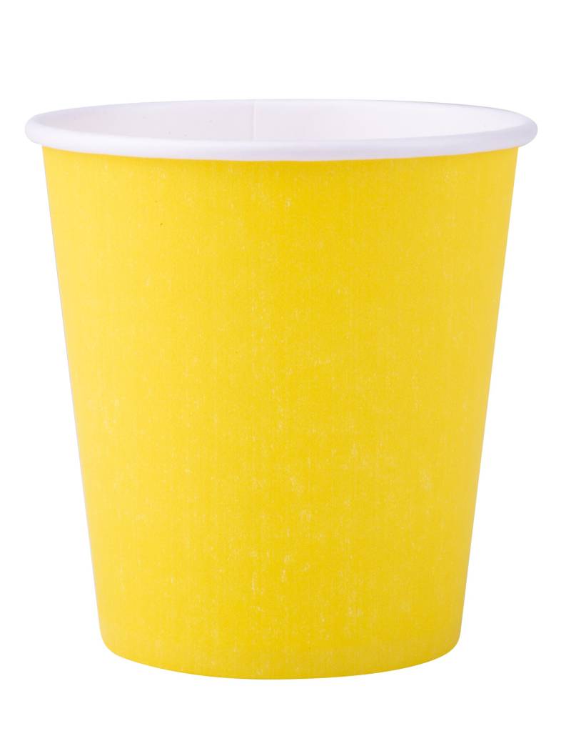 Pappbecher Tischzubehör 25 Stück gelb 200 ml von ISAP FRANCE