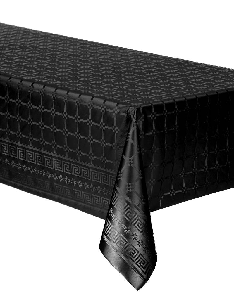 Schwarzes Papierrollentischdecke 6m Damastmuster von ISAP FRANCE