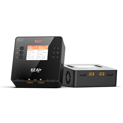 ISDT K2 Air Bluetooth Lipo Ladegerät,AC 200 W DC 500 W x 2 20 A Smart Balance Entlader/Ladegerät,Zweikanal-Schnellladegerät für Life/Lilon/LiPo/LiHv 1-6S,Pb 1-12S,NiMH/Cd 1-16S Akkus ISDT K2 Air Bluetooth Lipo Ladegerät,AC 200 W DC 500 W x 2 20 A Smart Balance Entlader/Ladegerät,Zweikanal-Schnellladegerät für Life/Lilon/LiPo/LiHv 1-6S,Pb 1-12S,NiMH/Cd 1-16S Akkus von ISDT
