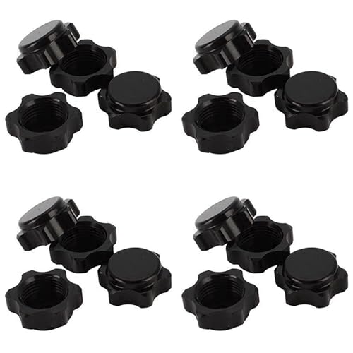 ISKDJBJG 16 Teilige Aluminium Rad Naben Abdeckung Anti Abdeckung 17 mm Sechskant Mutter für 1/8 RC Auto, Schwarz von ISKDJBJG