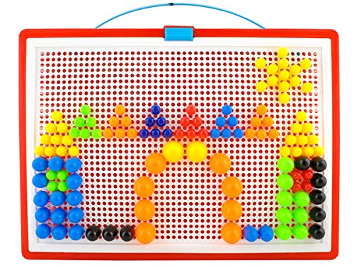 Buntes Steckspiel Mosaik-Steckspiel 300 Stecker in 3 Größen Koffer #4501 von ISO TRADE