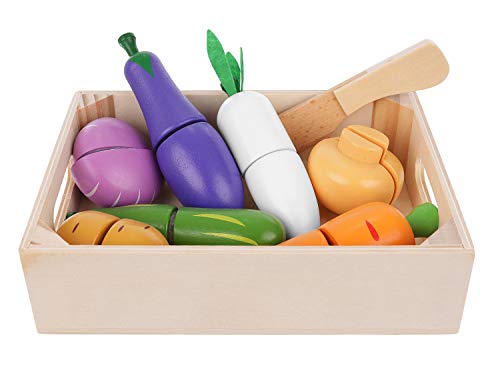 ISO TRADE Küchenspielzeug Obst Gemüse Schneiden Lebensmittel Set Messer Brett 11207 von ISO TRADE