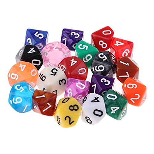 Acryl 10-seitige Zahlen Würfel mit viel facettenreicher Würfel transparentes digitales Spielzubehör, für Tischspiel Kids Mathematik Übung 20pcs Acryl 10-seitige Zahlen Würfel mit viel facettenreicher Würfel transparentes digitales Spielzubehör, für Tischspiel Kids Mathematik Übung 20pcs von ISOYTERO