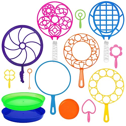 Bubble -Zauberstäbe Set Spielzeug Big Giant Bubbles Zauberstab Spielzeugsets mit Tablett lustige Bubble Maker Geschenk für Kinder Sommerparty -Gefälligkeiten 14pcs Bubble -Zauberstäbe Set Spielzeug Big Giant Bubbles Zauberstab Spielzeugsets mit Tablett lustige Bubble Maker Geschenk für Kinder Sommerparty -Gefälligkeiten 14pcs von ISOYTERO