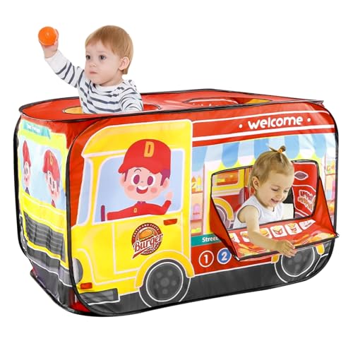 Foldable Kids up Tent, Breathable High-Density up Play Tent, 44x30x28 Large Play, Portable House for Girls Boys Gift, Burger Cart Tents for Kids Foldable Kids up Tent, Breathable High-Density up Play Tent, 44x30x28 Large Play, Portable House for Girls Boys Gift, Burger Cart Tents for Kids von ISOYTERO