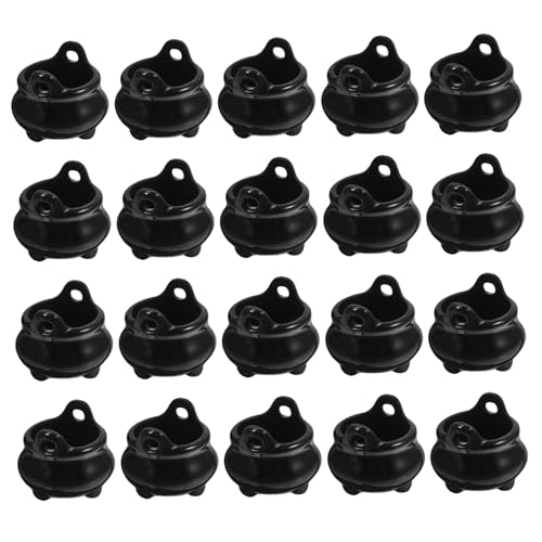 Halloween Mini Cauldron 20pcs 0, 8 x 0, 7 Plastik Black Hexen Kessel mit Loch für Halloween Dollhouse Miniaturen, Partybevorzugungen Halloween Mini Cauldron 20pcs 0, 8 x 0, 7 Plastik Black Hexen Kessel mit Loch für Halloween Dollhouse Miniaturen, Partybevorzugungen von ISOYTERO