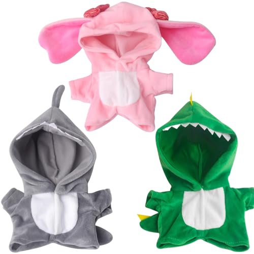 ISOYTERO 18 Zoll Puppenkleidung 3PCS Kaninchen, Wolf & Dinosaurierpuppen Kleidung mit Schwanz Kapuze Ganzkörper American DIY Dekoratives gefülltes Tier, Nr. 18 Zoll ISOYTERO 18 Zoll Puppenkleidung 3PCS Kaninchen, Wolf & Dinosaurierpuppen Kleidung mit Schwanz Kapuze Ganzkörper American DIY Dekoratives gefülltes Tier, Nr. 18 Zoll von ISOYTERO