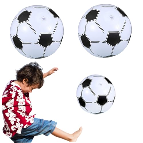 ISOYTERO 3pcs Beach Bälle PVC Beach Ball Inblisable Toy Ball Blasable Kids Pool Toys Bar Dekorierte Fußball von ISOYTERO