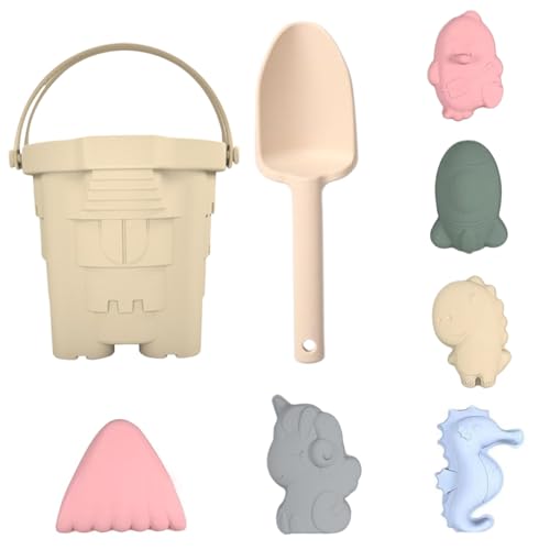 ISOYTERO 8pcs/Set Silicon Beach Toys Tragbares Sandspielzeug für Kids Beach Set enthält Flexible Sandeimerschaufel 6 Spielzeugformen Kleinkind für Sommerplayset im Freien ISOYTERO 8pcs/Set Silicon Beach Toys Tragbares Sandspielzeug für Kids Beach Set enthält Flexible Sandeimerschaufel 6 Spielzeugformen Kleinkind für Sommerplayset im Freien von ISOYTERO