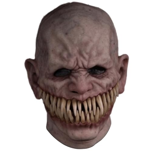 ISOYTERO Beängstigende Maske Silikon scharfe Zähne realistische Masken für Erwachsene menschliches Gesicht Halloween Requisiten für Karnevals Cosplay Kostüm Party Spukhaus Haunted House. ISOYTERO Beängstigende Maske Silikon scharfe Zähne realistische Masken für Erwachsene menschliches Gesicht Halloween Requisiten für Karnevals Cosplay Kostüm Party Spukhaus Haunted House. von ISOYTERO