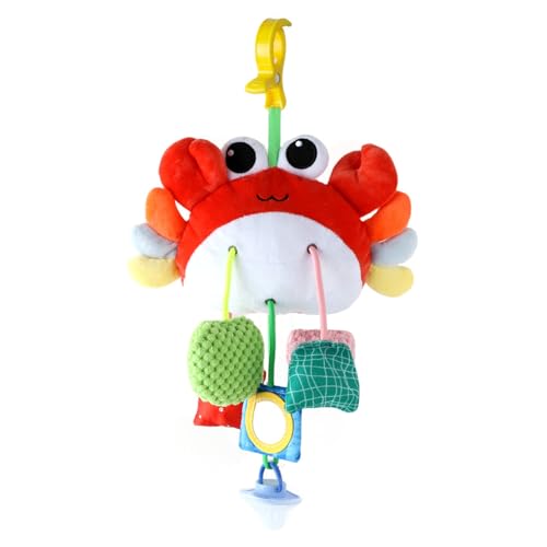 ISOYTERO Carsat -Spielzeug hängen blügendes Baby -Krabbenspielzeug mit Quietschern Crinkle Rassel Spiegel Teether Crab Baby Crib Mobile ISOYTERO Carsat -Spielzeug hängen blügendes Baby -Krabbenspielzeug mit Quietschern Crinkle Rassel Spiegel Teether Crab Baby Crib Mobile von ISOYTERO