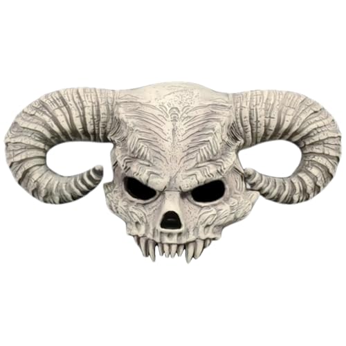 ISOYTERO Demon Maske Halloween Animal Skull Mask Skelett Kuhhorn Voller Kopf Grusel Halloween Kostüm Requisiten für erwachsene Kinder ISOYTERO Demon Maske Halloween Animal Skull Mask Skelett Kuhhorn Voller Kopf Grusel Halloween Kostüm Requisiten für erwachsene Kinder von ISOYTERO