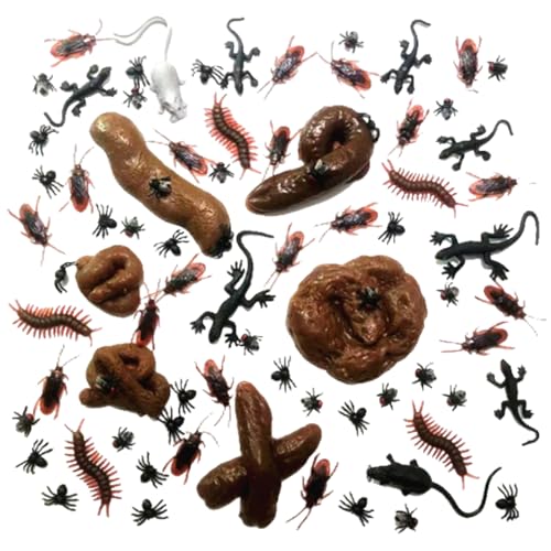 ISOYTERO Fake Poop 80pcs/Set mit 6 verschiedenen Formen realistisches Poop -Spielzeug, 6 Typen Nachahmungswanzen und Kordelbeutel lustiger gefälschter Hund Streich für Aprilscherz Day Streiche ISOYTERO Fake Poop 80pcs/Set mit 6 verschiedenen Formen realistisches Poop -Spielzeug, 6 Typen Nachahmungswanzen und Kordelbeutel lustiger gefälschter Hund Streich für Aprilscherz Day Streiche von ISOYTERO