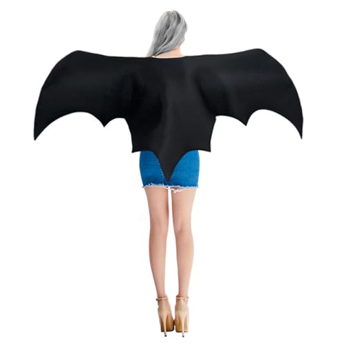 ISOYTERO Fledermauskostüm für Erwachsene, 71 x 33 Zoll schwarzer Fledermaus -Fledermaus - -Flügel, atmungsaktive Halloween -Kostüme für Cosplay -Requisite von ISOYTERO