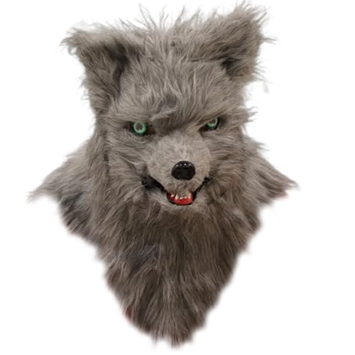 ISOYTERO Fox Maske gruselige realistische Fuchs Fuchs Purry Head Full Head Halloween Maske mit beweglicher Kiefer atmungsaktiv für Halloween -Kostüm grau ISOYTERO Fox Maske gruselige realistische Fuchs Fuchs Purry Head Full Head Halloween Maske mit beweglicher Kiefer atmungsaktiv für Halloween -Kostüm grau von ISOYTERO