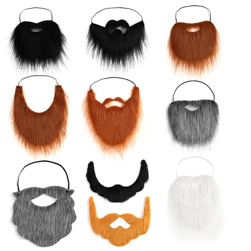 ISOYTERO Gefälschter Bart, 10pcs Selbstkleber lustiger Fake -Schnusteln mit Gummiband, Polyester -Schnurrbart Kostüm für Halloween Weihnachten Maskerade Accessoires Bart ISOYTERO Gefälschter Bart, 10pcs Selbstkleber lustiger Fake -Schnusteln mit Gummiband, Polyester -Schnurrbart Kostüm für Halloween Weihnachten Maskerade Accessoires Bart von ISOYTERO