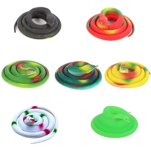 ISOYTERO Gummischlangen, 31, 5 Zoll realistisches Gummi -Schlangenspielzeug für Halloween Streams Requisiten, 7pcs von ISOYTERO